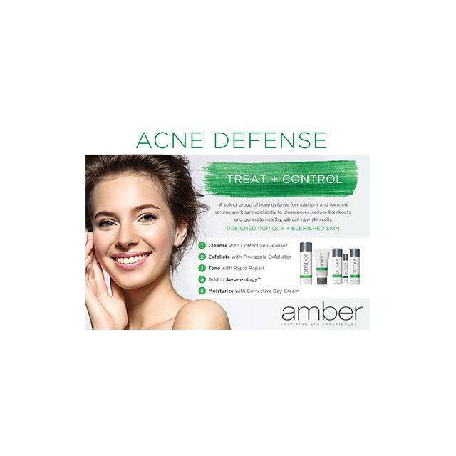 Amber Acne Defense Collection Shelf Talker Marketing Materials
