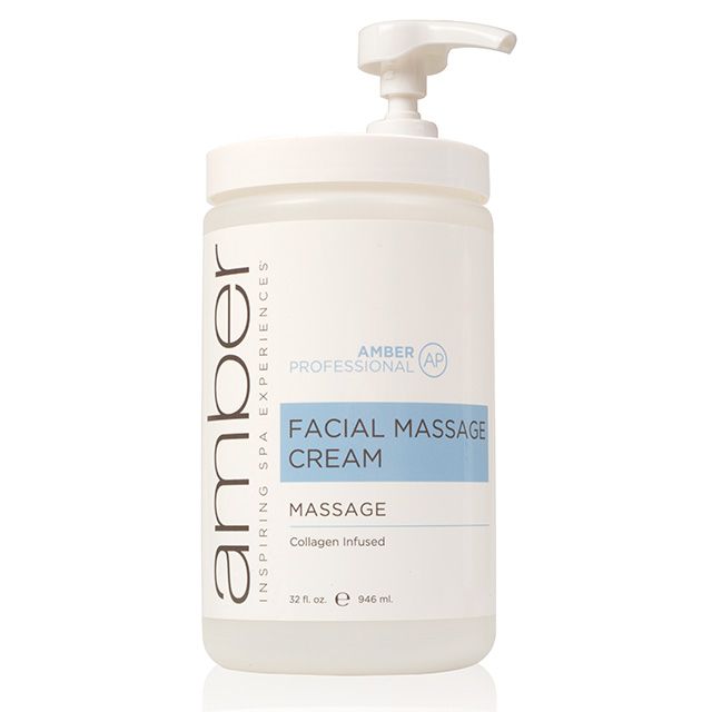 Facial Massage Cream with Collagen 32 oz. Facial Stone Massage