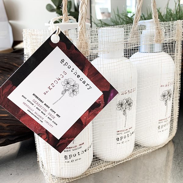 Everyday Body Gift Set Geranium Sage Gift Bags