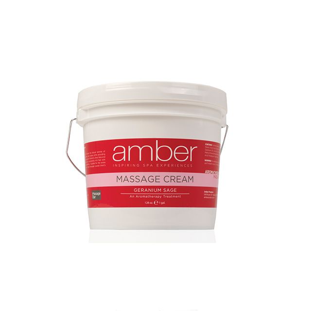 Massage Cream 128 oz. Geranium Sage Aromatherapy