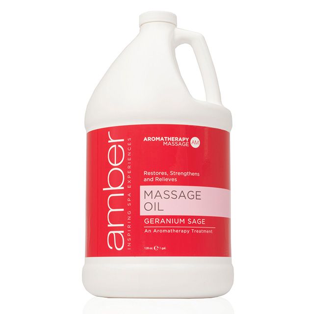 Massage Oil 128 oz. Geranium Sage Aromatherapy
