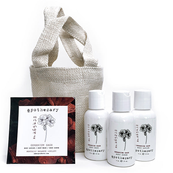 Amber Apothecary Travel Set - Geranium Sage