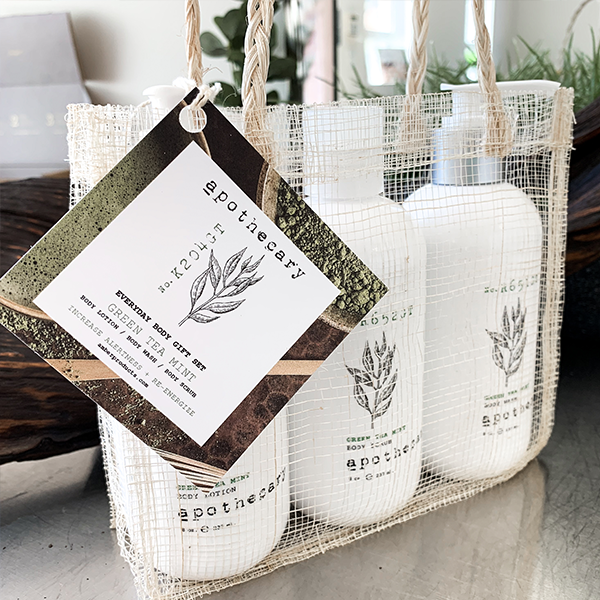 Everyday Body Gift Set Green Tea Mint Gift Bags