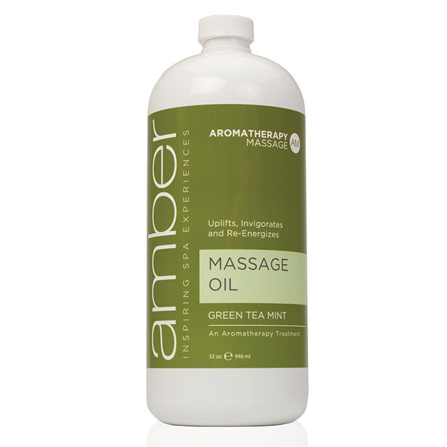 Massage Oil 32 oz. Green Tea Mint Aromatherapy
