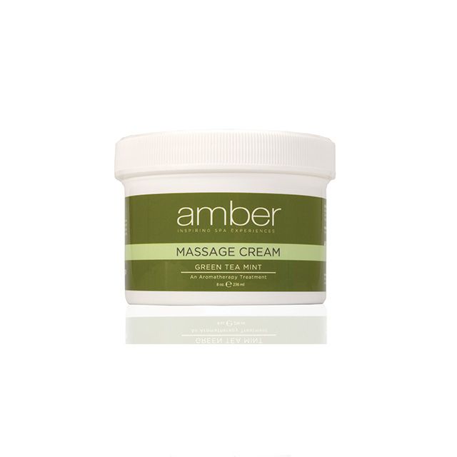 Massage Cream 8 oz. Green Tea Mint Aromatherapy