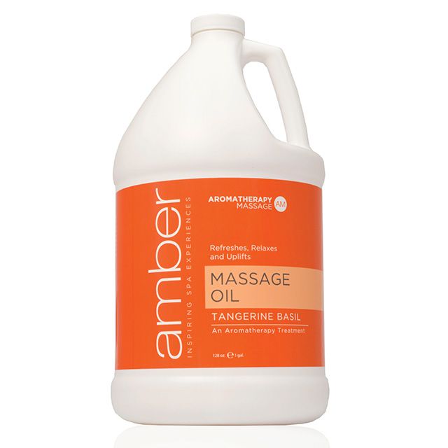 Massage Oil 128 oz. Tangerine Basil Aromatherapy