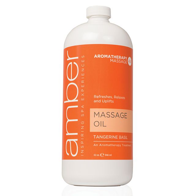 Massage Oil 32 oz. Tangerine Basil Aromatherapy