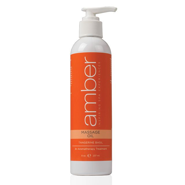 Massage Oil 8 oz Tangerine Basil Aromatherapy