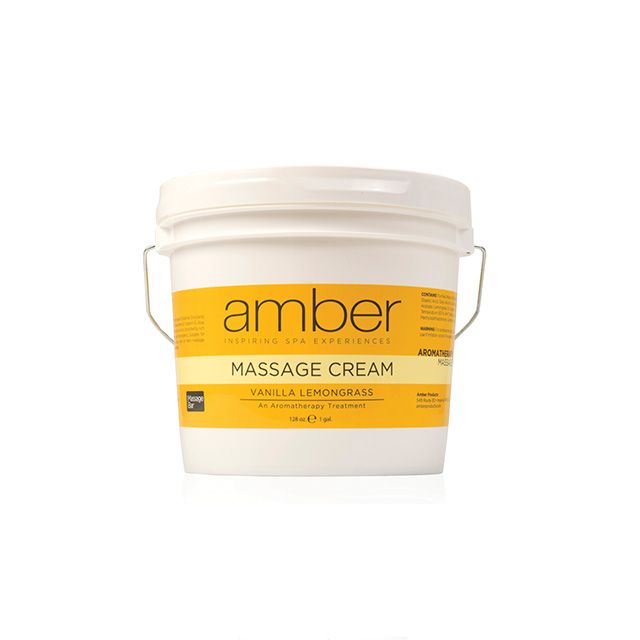 Massage Cream 128 oz. Vanilla Lemongrass Aromatherapy