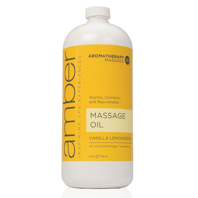Massage Oil 32 oz. Vanilla Lemongrass Aromatherapy