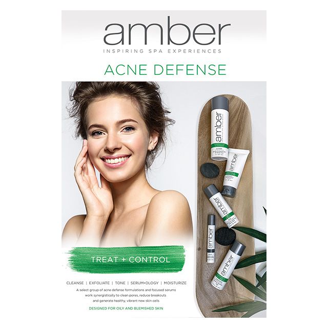 Amber Skincare Acne Defense Collection Poster Marketing Materials