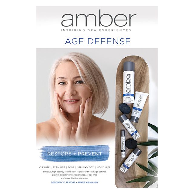 Amber Skincare Age Defense Collection Poster Marketing Materials
