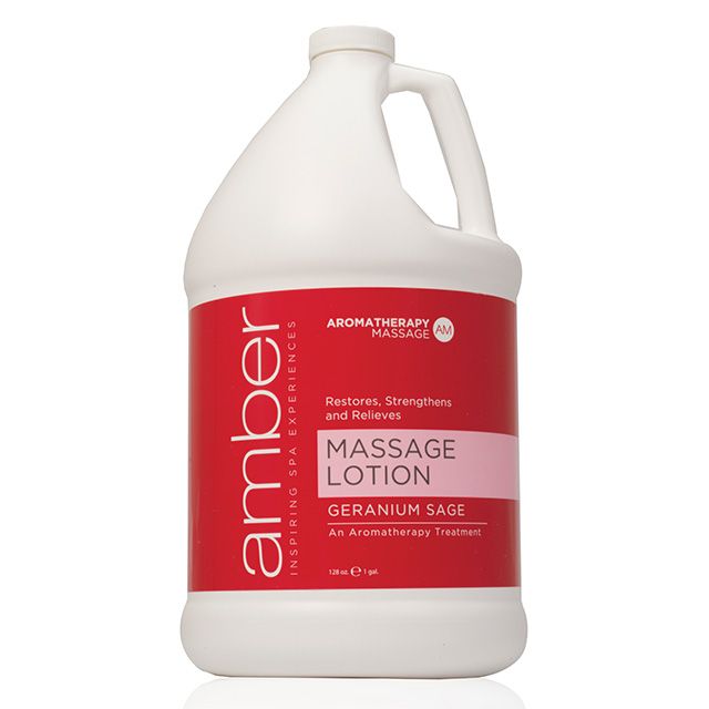 Massage Lotion 128 oz. Geranium Sage Aromatherapy
