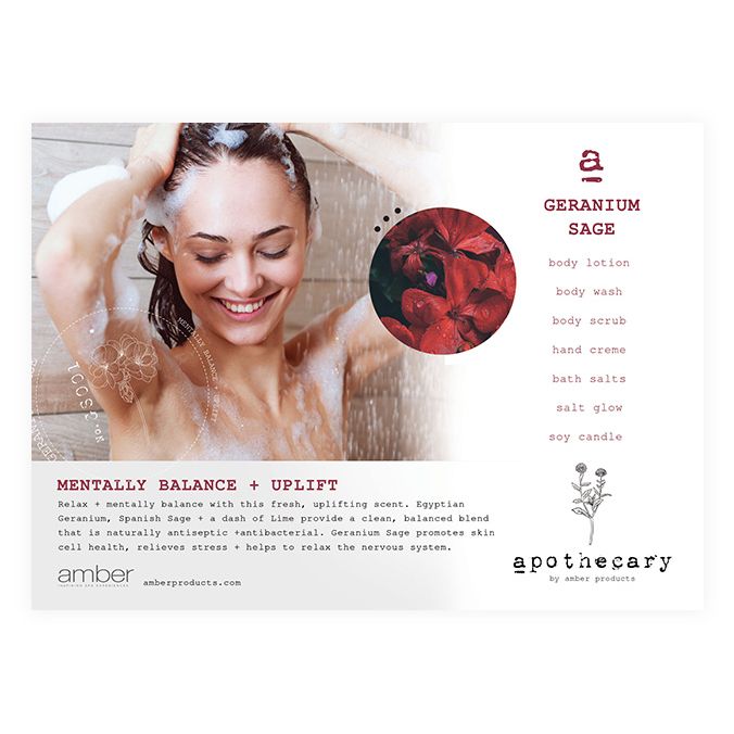 Geranium Sage Shelf Talker