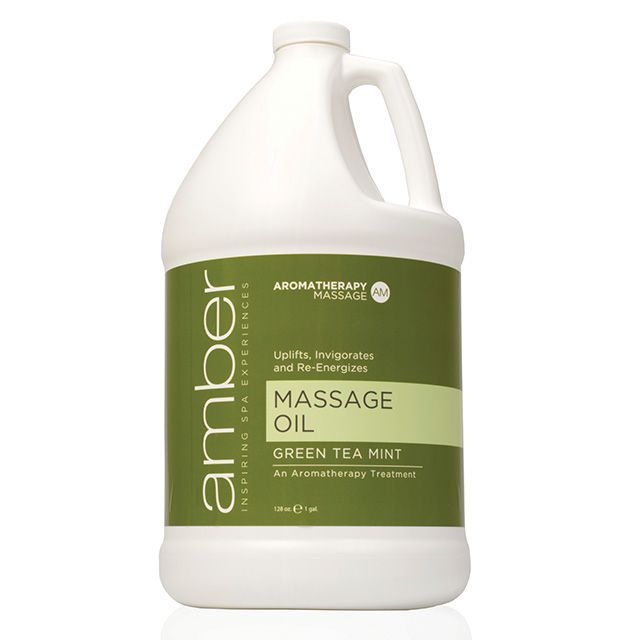 Massage Oil 128 oz. Green Tea Mint Aromatherapy