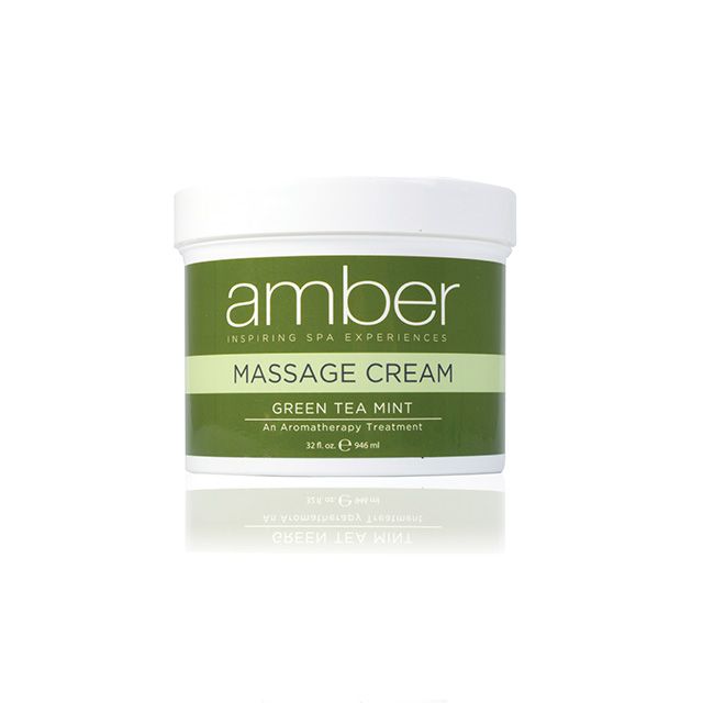 Massage Cream 32 oz. Green Tea Mint Aromatherapy