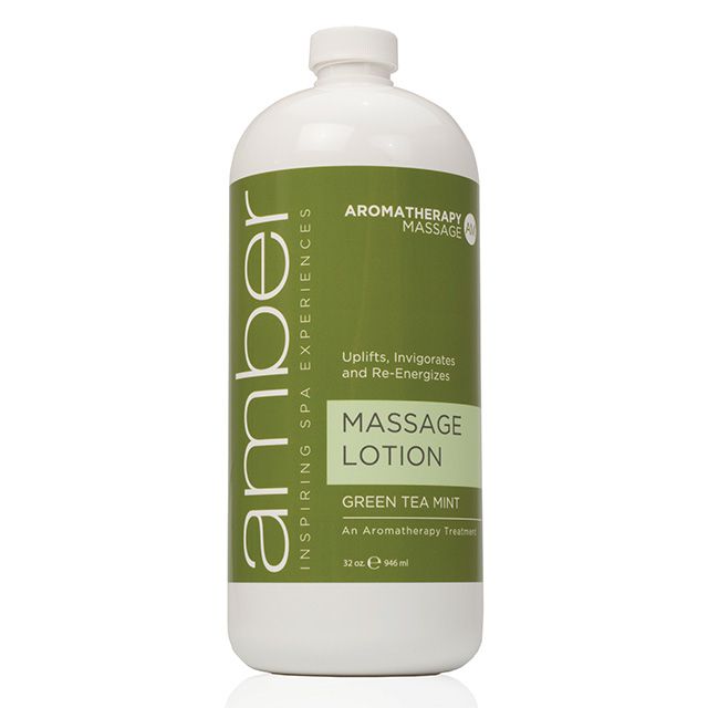 Massage Lotion 32 oz. Green Tea Mint Aromatherapy