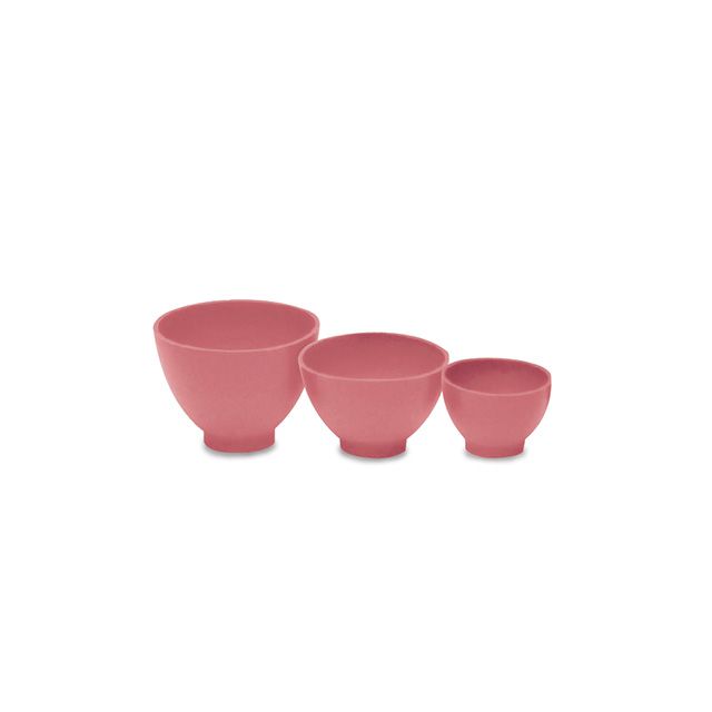 Pink Rubber Bowls - 3 pack Facial Accessories