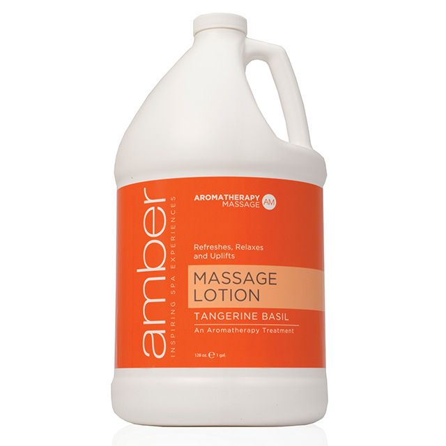 Massage Lotion 128 oz. Tangerine Basil Aromatherapy