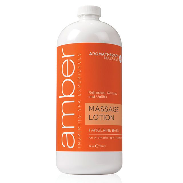 Massage Lotion 32 oz. Tangerine Basil Aromatherapy